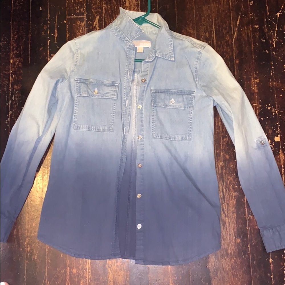 Michael Kors jean button up shirt